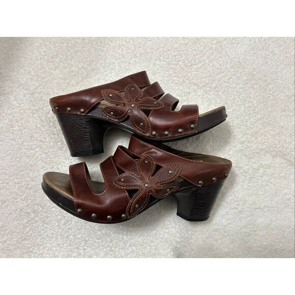 Dansko Nigella brown leather strappy heels size 8 - Picture 2 of 8